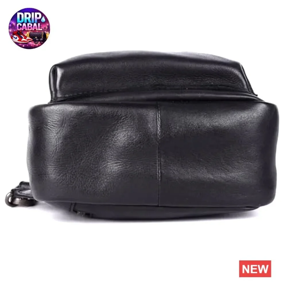 Genuine Italian Leather Shoulder Bag with Adjustable Strap